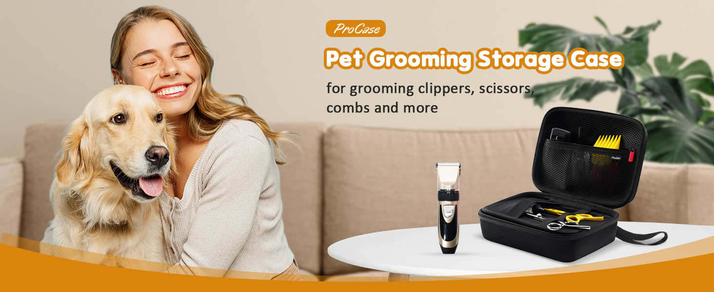 ProCase Hard Pet Grooming Tool Storage Case