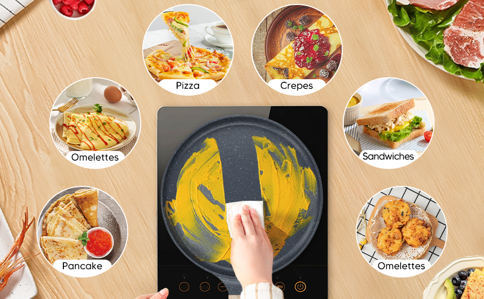 Crepe Pan 24cm Pancake Pan, with Ceramic Non Stick Coating, Suitable