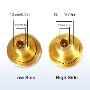 R134A to R1234YF Quick Couplers Kit R1234yf to R134a Adapter High and Low Side Connectors