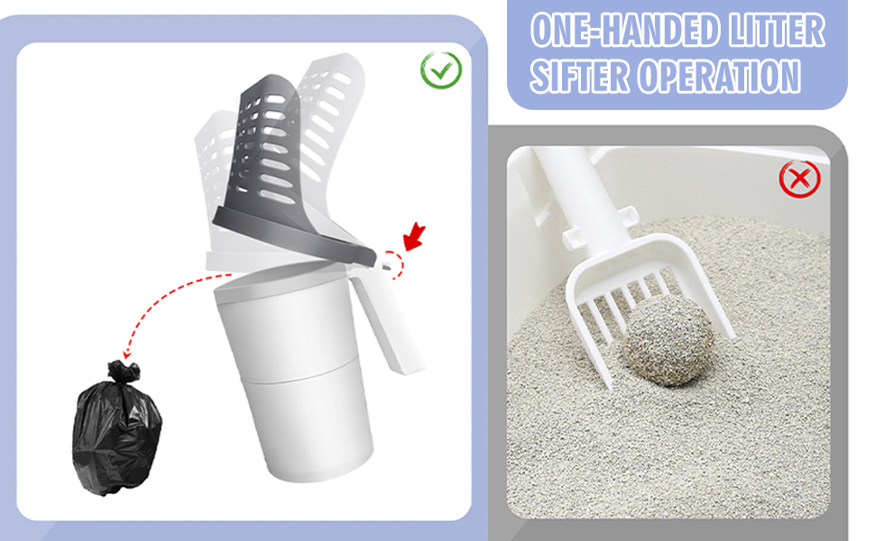 CLWVPCOT Cat Litter Scooper with Holder Portable Kitty