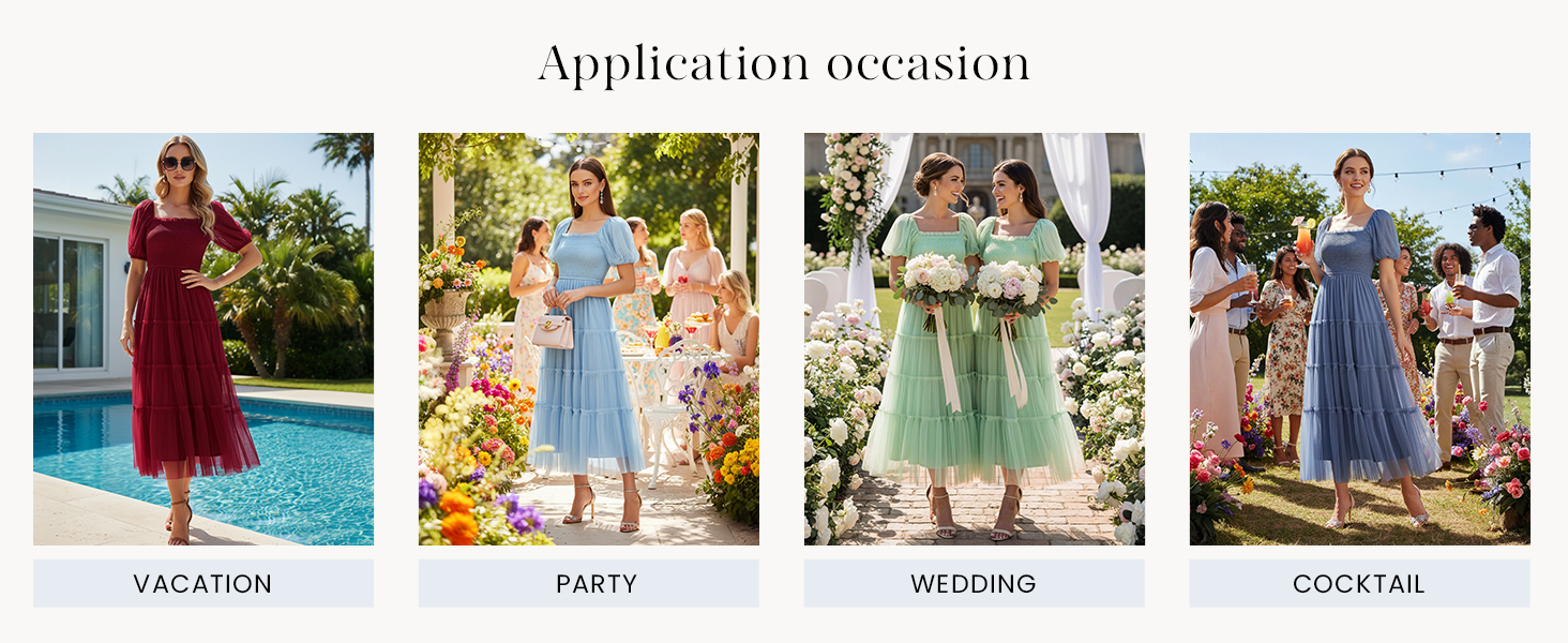 PRETTYGARDEN Smocked Dress Women