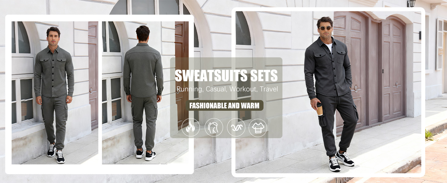 mens tracksuit set 2 pieces