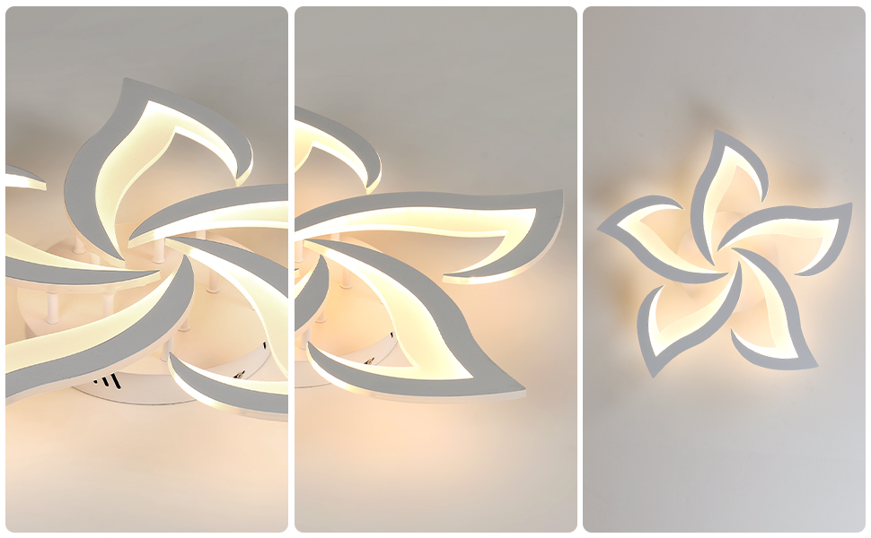 moderne lampe de plafond en acrylique