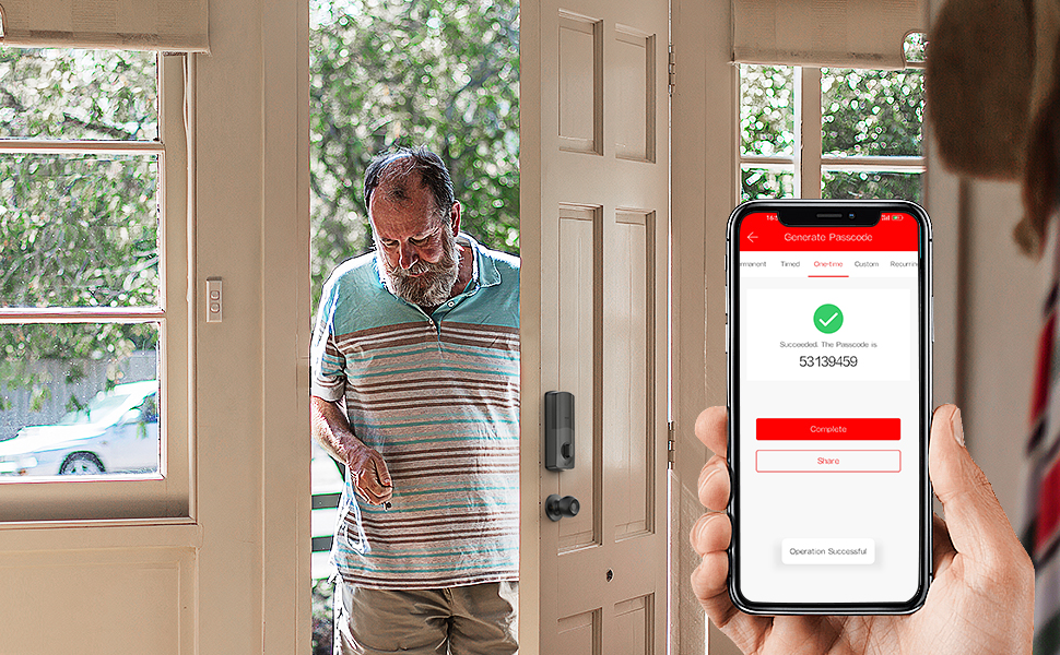 Smart Lock Front Door Lock Knob Set Keyless Entry Deadbolt with Door