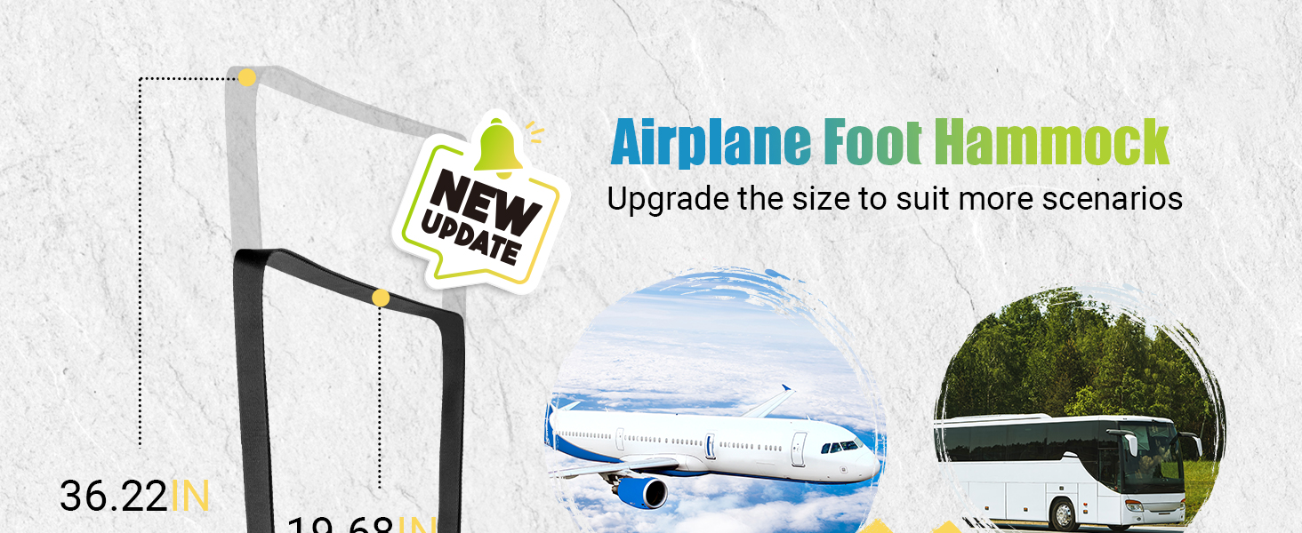 airplane foot hammock