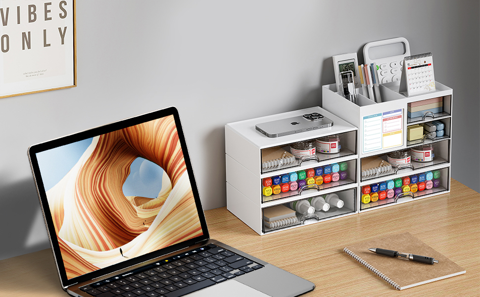ROLIZOE 4 Tier Small Desk Organizer with Drawers,Office Organizers and ...