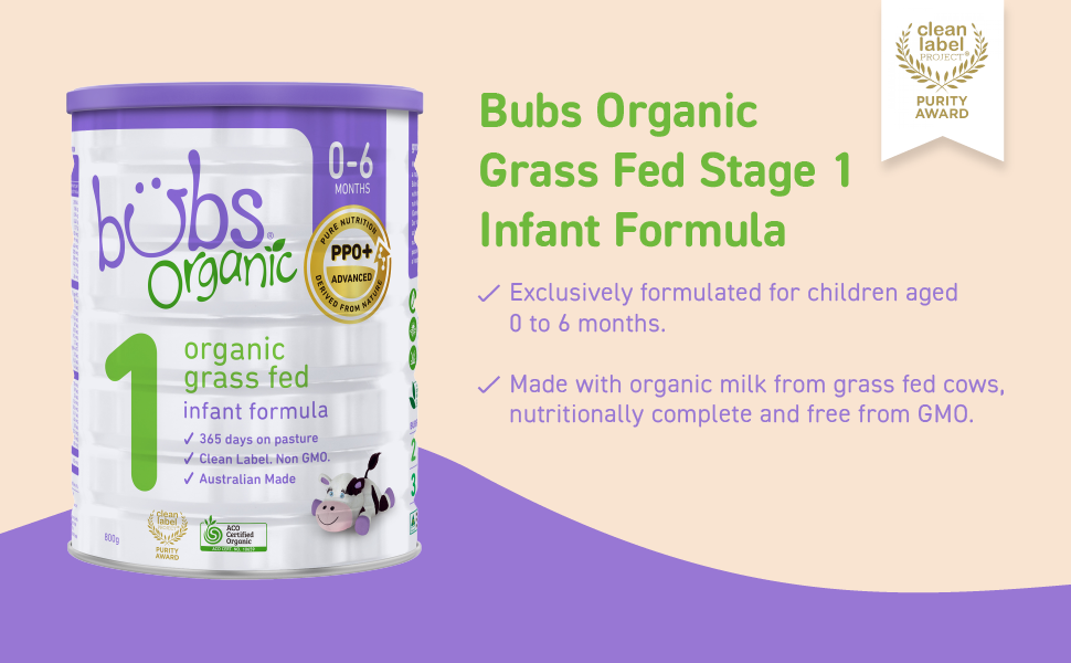 ミルク bubs Organic grass fed infant formula Bubs Organic® Grass Fed Infant Formula Stage 1 – Bubs Australia