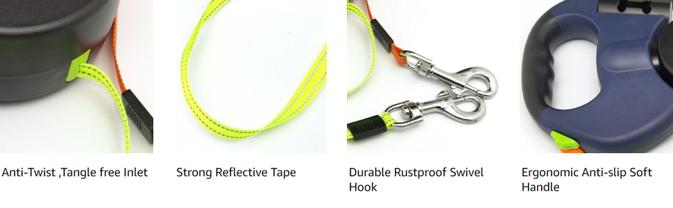 Double Headed Retractable Dog Lead