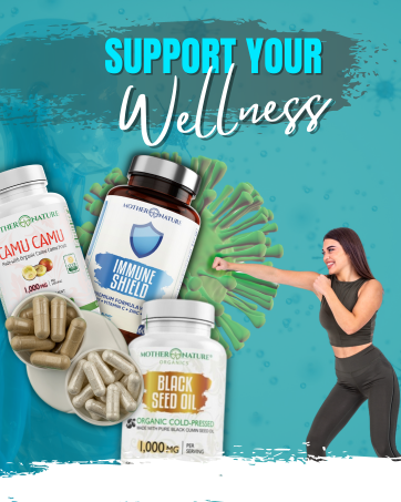 Support your wellness immune shield 60 capsulas natural premium mother nature organics