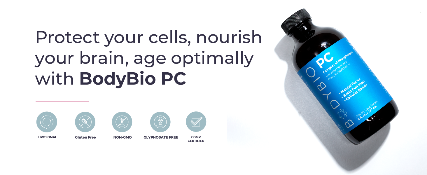 Amazon.com: BodyBio Brain Supplement 16 oz - Pure Phospholipid Complex ...