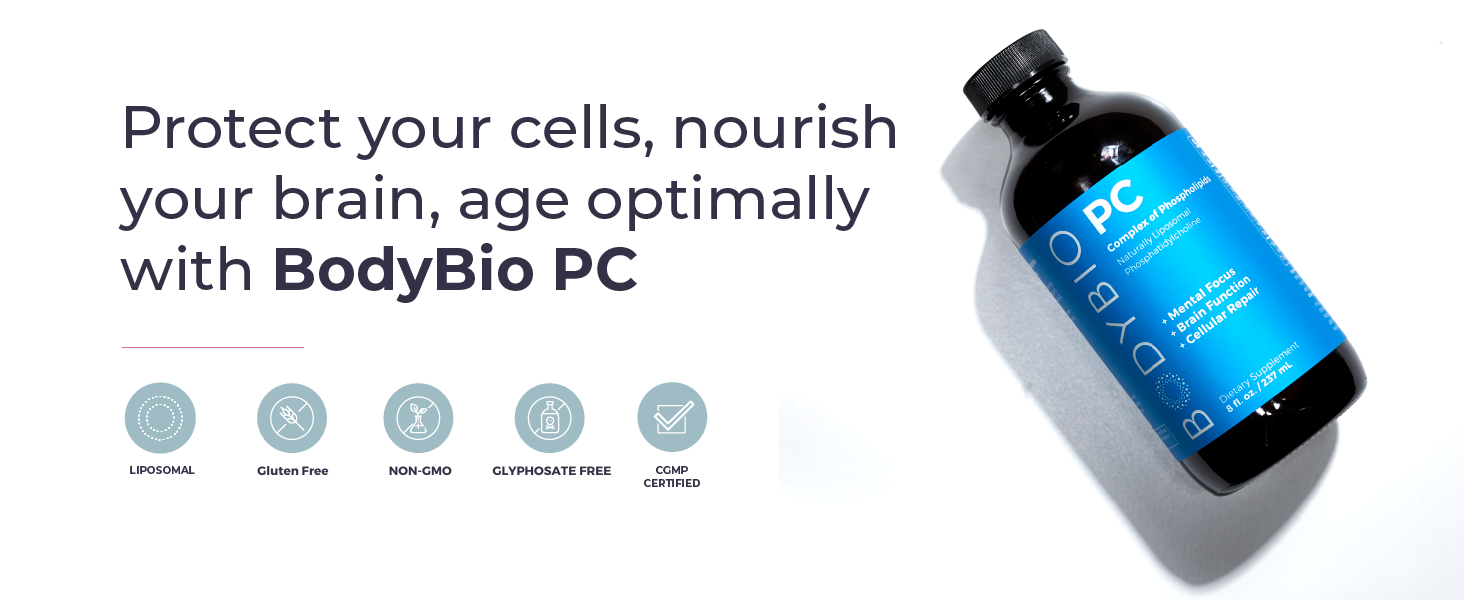 BodyBio PC brain health mental clarity liposomal Phosphatidylcholine Nootropics Booster memory fog