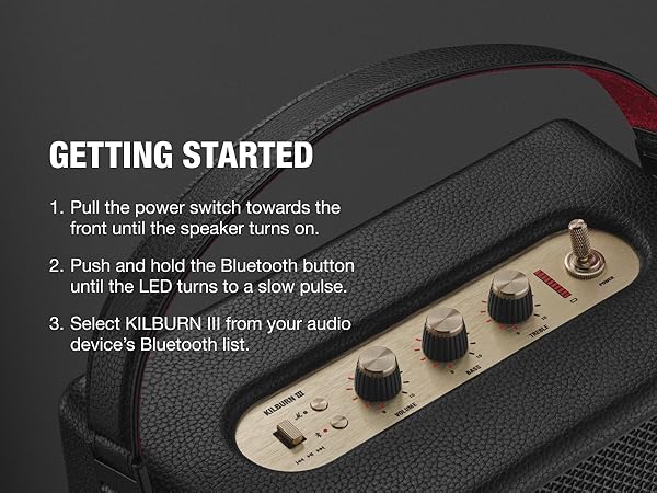 Amazon.com: Marshall Kilburn III Portable Bluetooth Speaker