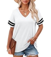Mcnlyce Damen Oversize Sommer T-Shirt V-Ausschnitt Kurzarm Basic Oberteile Locker Lässig 3ab3ce74 2e9c 4a97 82b2 7612fa457cf4. AC SR200,225