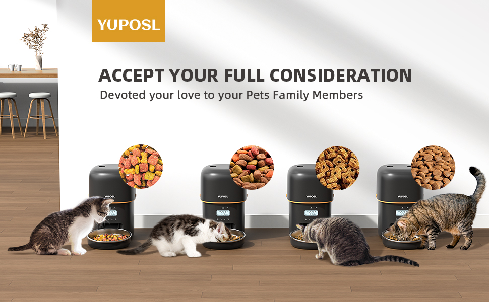Yuposl Automatic Dog Feeders 2 Packs 8cup/68oz for Pets