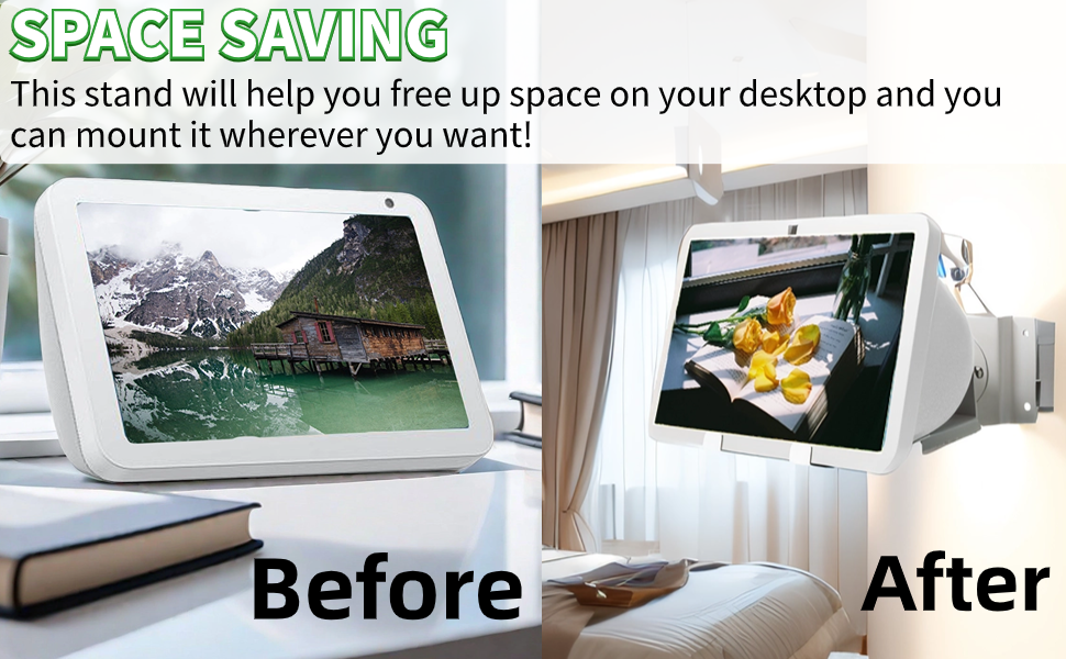 shinar Metal Wall Mount for Echo Show 8 (3rd Generation)