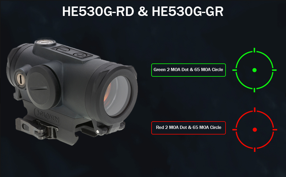 トイガン Holosun HE 530C-RD Amazon.com : HOLOSUN HE530G-GR Green 2 MOA Dot & 65 MOA
