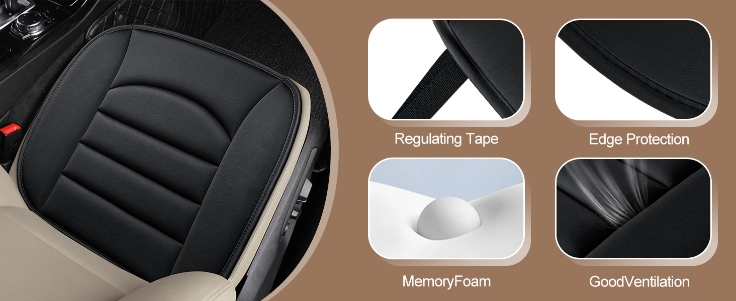 1.2-Inch Memory Foam Car Seat Pad