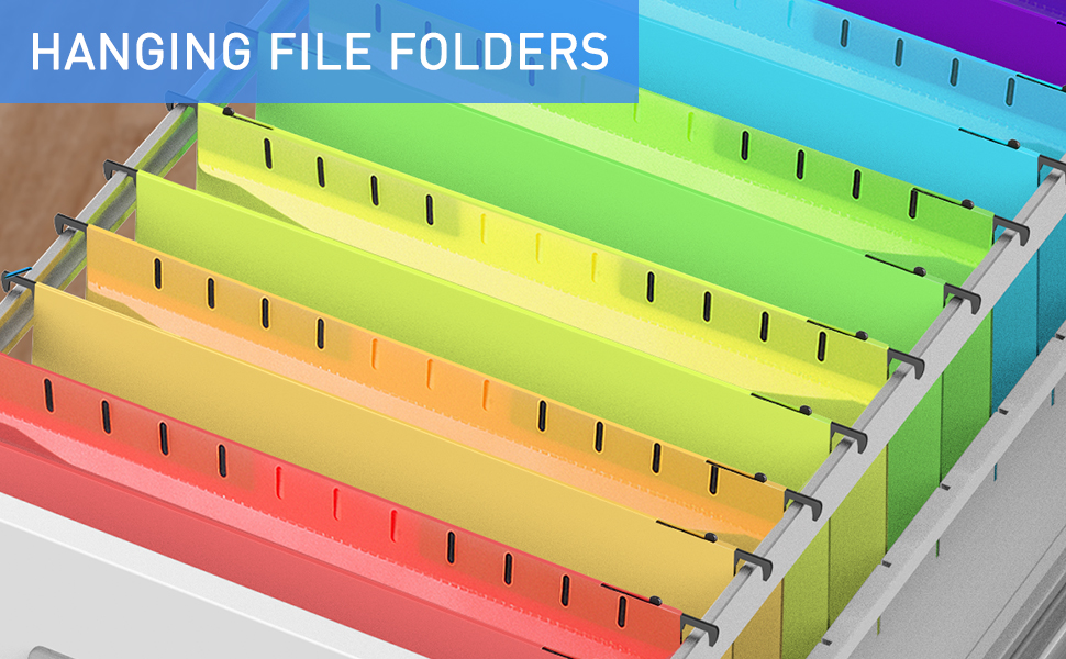 Qmioti Extra Capacity Hanging File Folders, 12 Pack