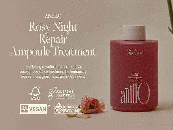 anillo 5点セット　Rosy Night Repair Amazon.com: ANILLO Rosy Night Repair Hair Essence with
