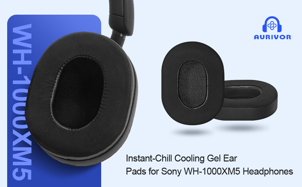 Instant-Chill Cooling Gel Ear Pads for Sony WH-1000XM5 Headphones