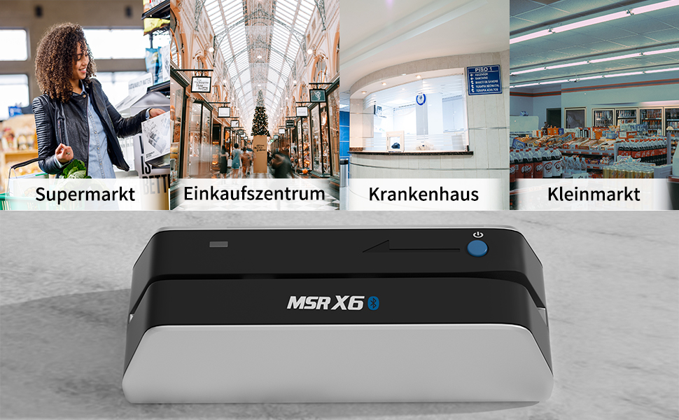 MSR605/MSR606 Credit Card Reader Typewriter mit Bluetooth, USB