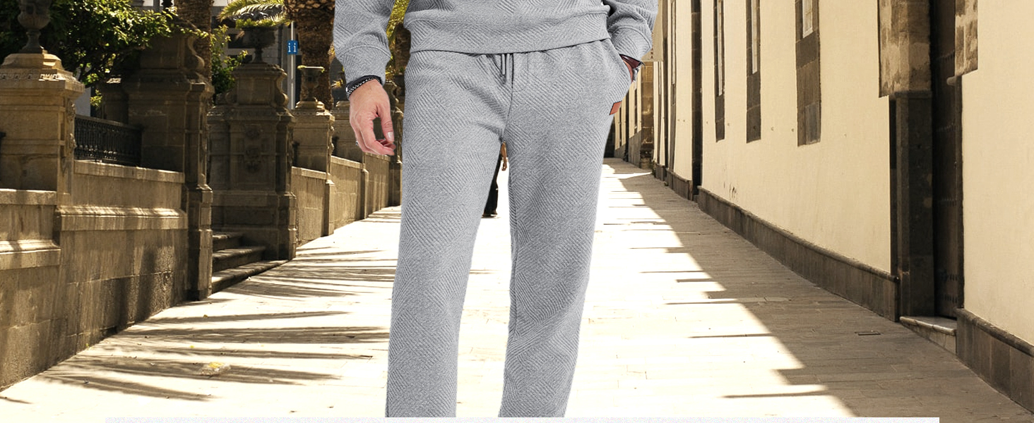 Men's 2 Piece Outfits Crewneck Pullover Sweatshirt