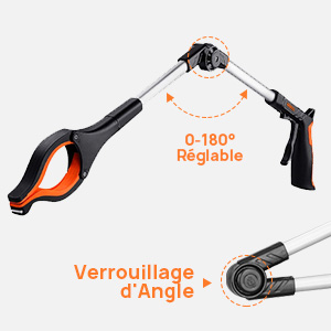 Outil De Ramassage, ENGiNDOT Pince De Préhension En Aluminium, Outil D’Aide Extension Pliable 180°, Tête Rotatif 90°, Pince Magnétique En Caoutchouc Pour Ramassage Des Déchets De Jardin-RG01 13 fr02