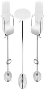 3-Piece Round Swivel Adjustable Bar Table with Two Bar stools with Arms