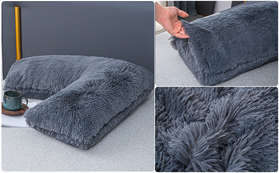 LSC Orthopedic V Pillow Soft & Fluffy Sherpa Teddy HUG & SNUG Fleece