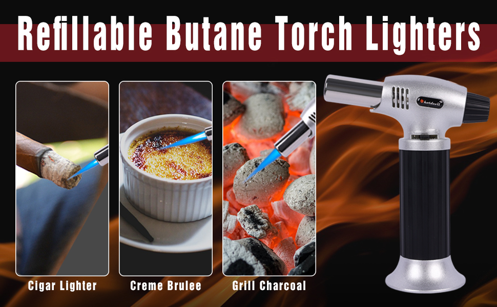 Refillable Butane Torch Lighters