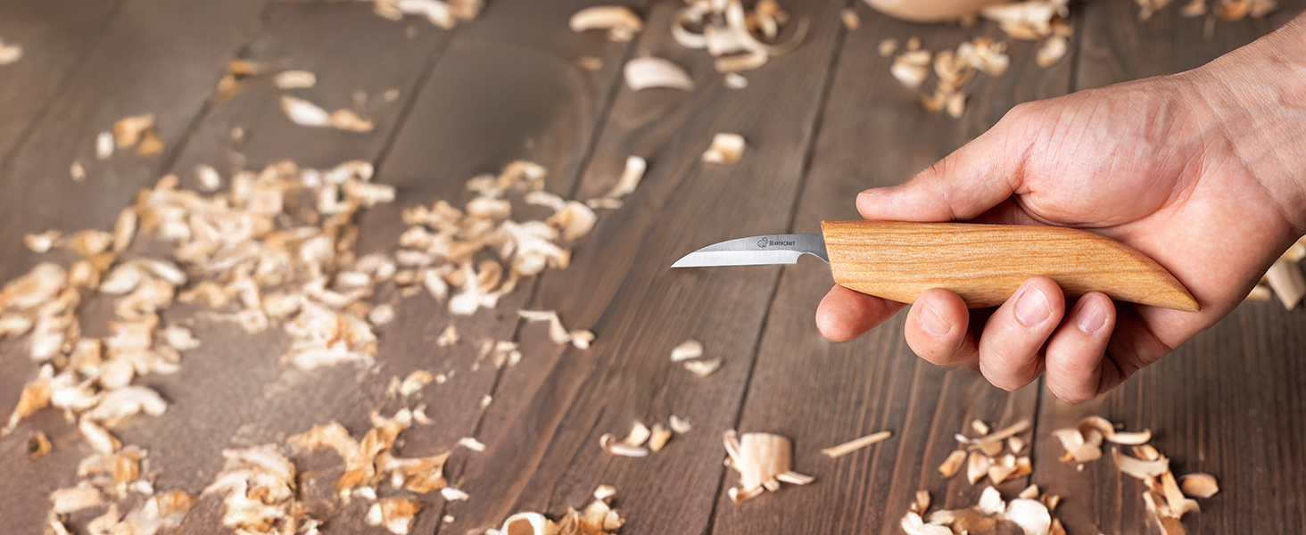 BeaverCraft Chip Wood Carving Knife C6 1&#34; for Beginners and Kids Small Knife for Detail