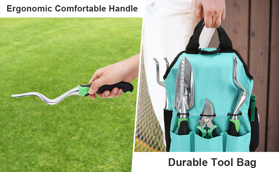 Luckits 13 Pieces Garden Tools Set, Garden Hand Tools Set Aluminum