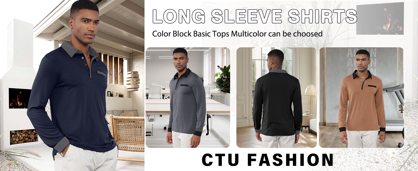 mens long sleeve polo shirts