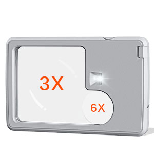 magnifying glass with light