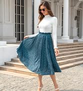 Long skirt polka-dot skirt