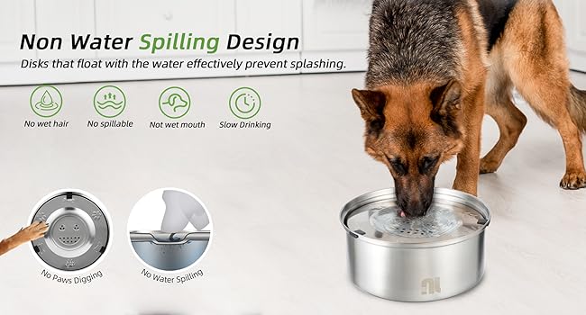 no spill water bowl for dog