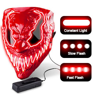 3 lighting modes halloween purge mask