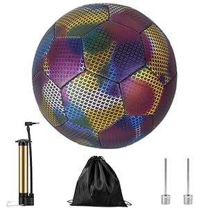 Holographic Reflective Glowing Football