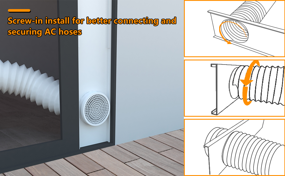 LBG Products Portable Air Conditioner Sliding Door Kit,Adjustable Length Sealing