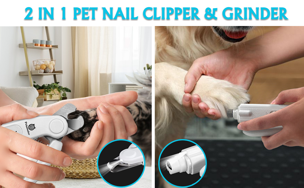 Petsaunter Dog & Cat Nail Clippers & Grinder, Advanced 2in