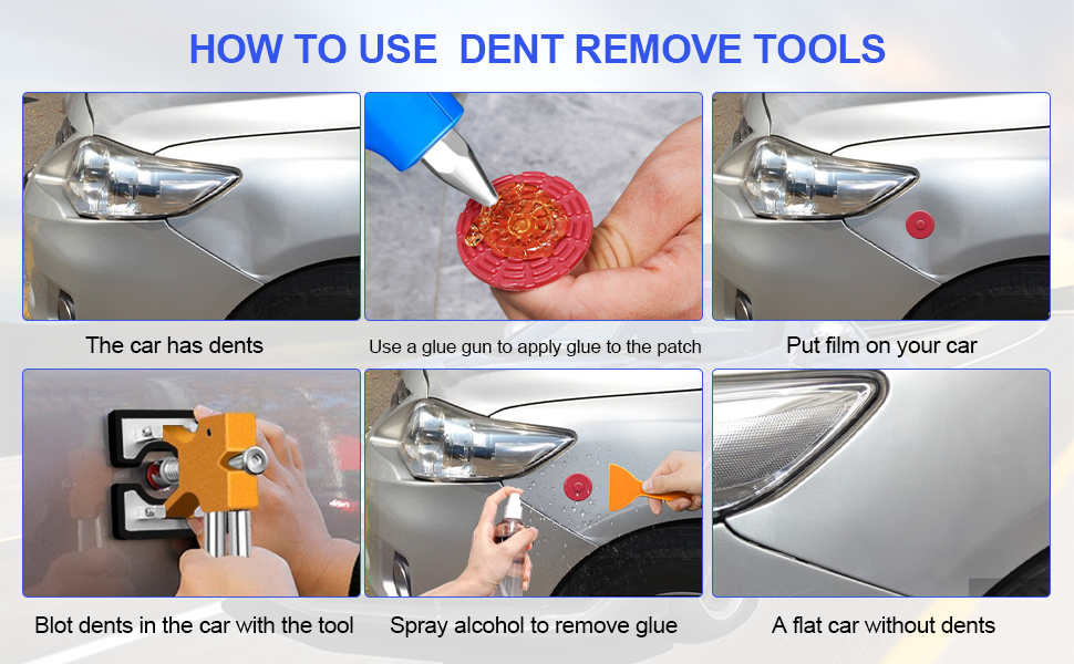 Dent Puller Kit, 58pcs Paintless Dent Repair Kit with