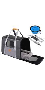 Transportín Gato Transportín Perro, Bolsa Transporte Plegable para Gato
