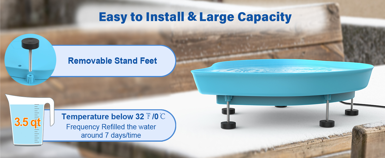 heated birdbath for outdoors in winter
