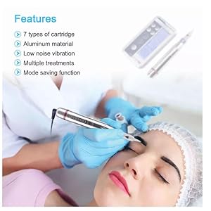 permanent makeup charmant eyebrows lips body tattoo pen machine full kit needle silver 