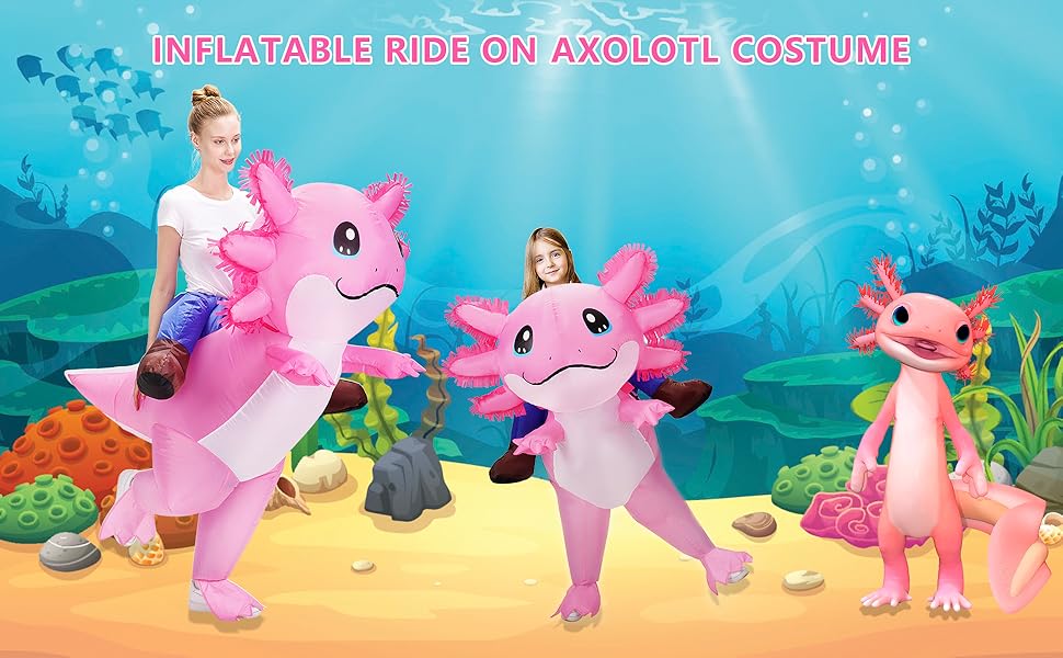 Stegosaurus Inflatable Axolotl Costume for Kids Halloween