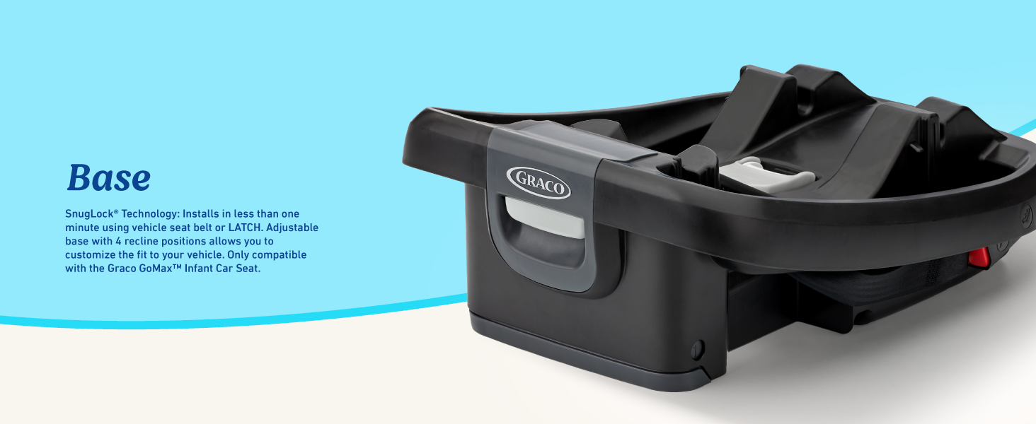 Graco GoMax asiento de coche infantil base segura fácil instalación ajustable posiciones reclinables personalizar