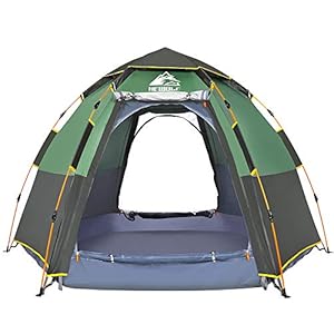 Amazon.co.jp: 防水即時キャンプテント-2/3/4人で簡単にドーム