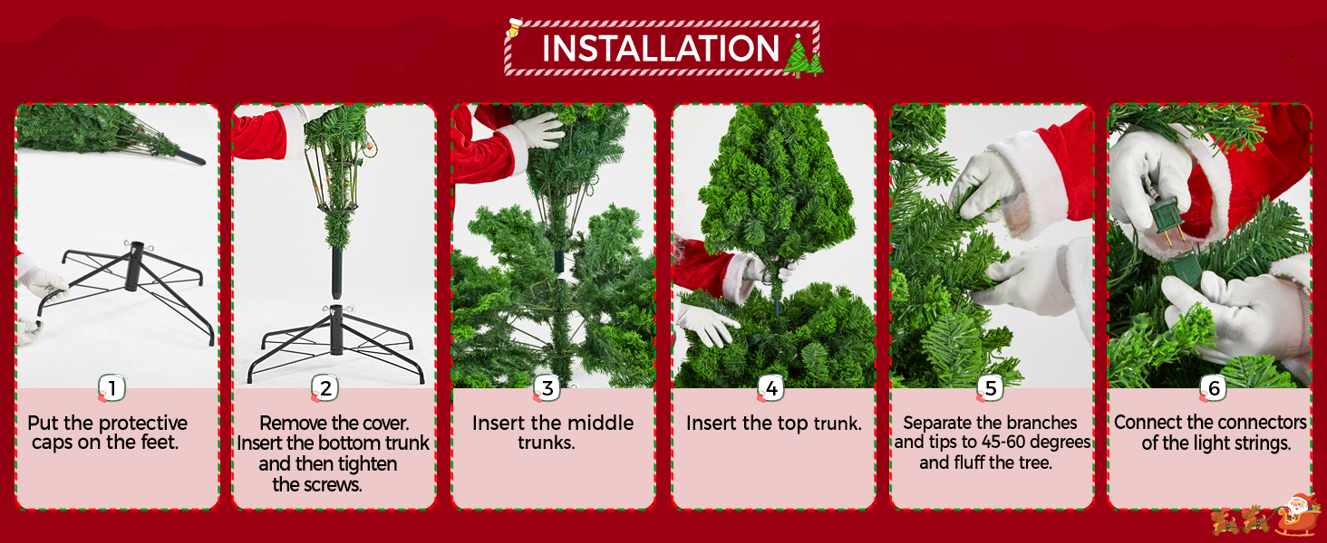  Pre-lit Flocked Artificial Christmas Tree