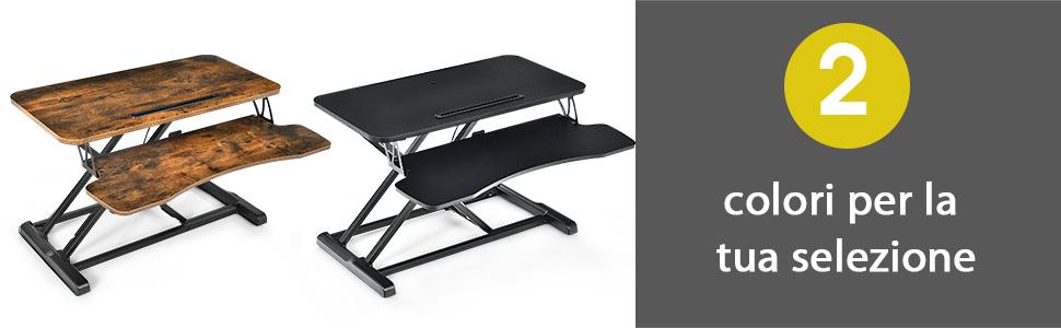 COSTWAY Supporto Per Computer Portatile, Vassoio Per Laptop Pighevole Portatile, Universale, Legno E Acciaio (Legno) 16 1