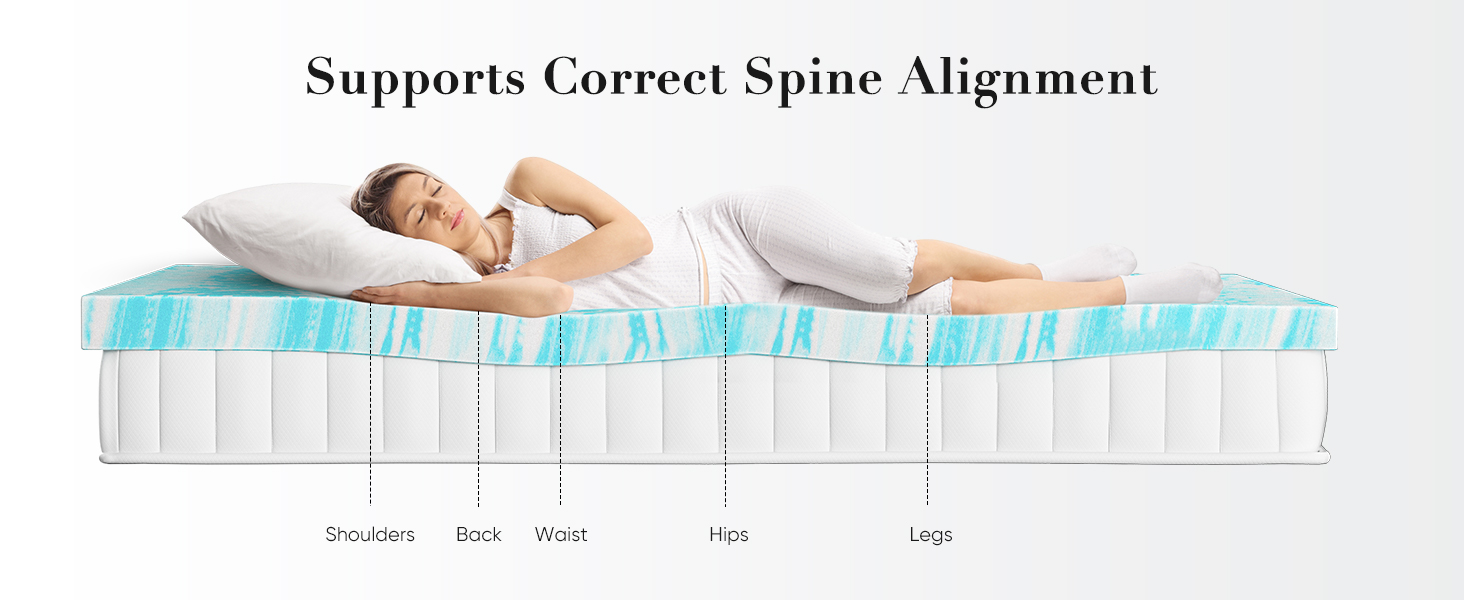 How the mattress topper helps to support correct spine alignment.